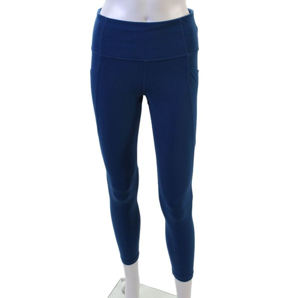 Athleta Women Petite Blue Ankle Leggings Size M